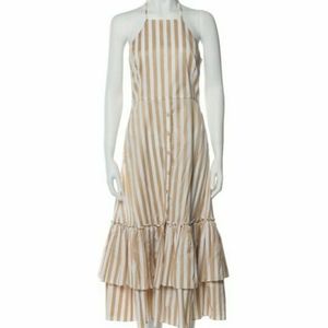 Caroline Constas Stripped Long Dress